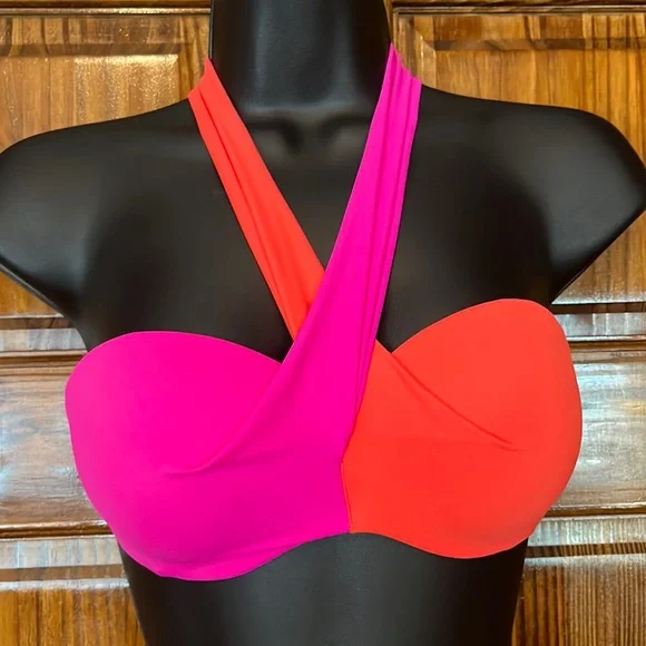 PINK Orange & Pink Bikini Top - Picture 3 of 6